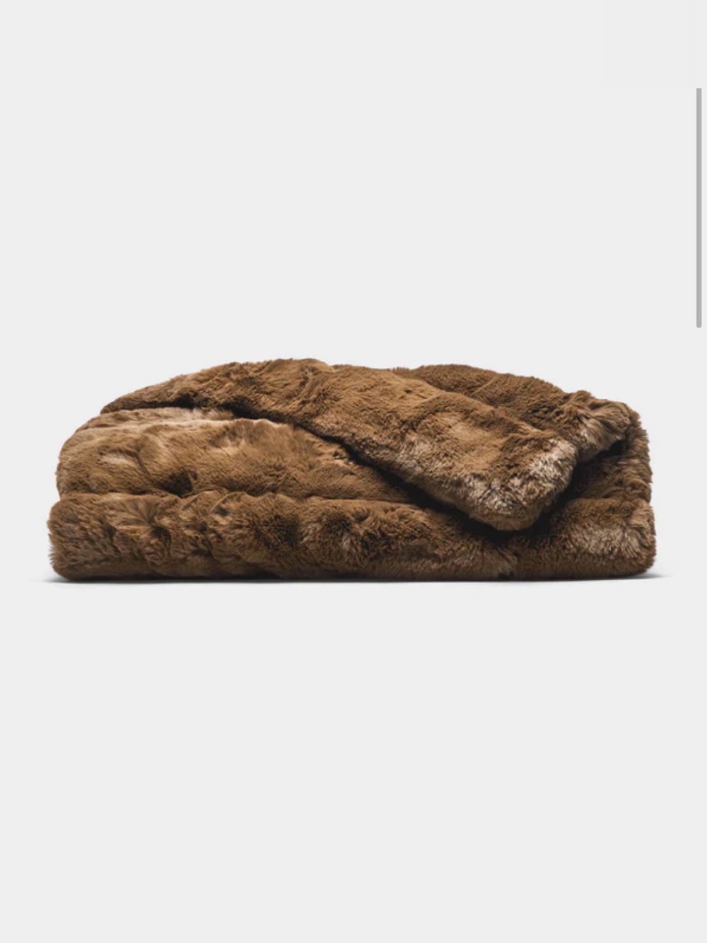 Cozy Earth Channel Cuddle Blanket Oversized Faux Fur Plush 60”x80” - Cedar - NWT